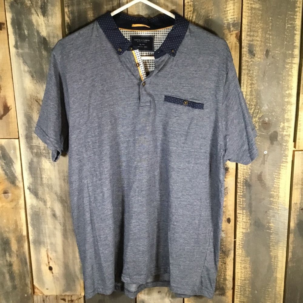Denim & Flower Ricky Singh polo shirt men’s XL